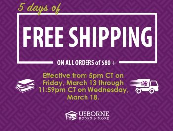 Free Shipping with Usborne!